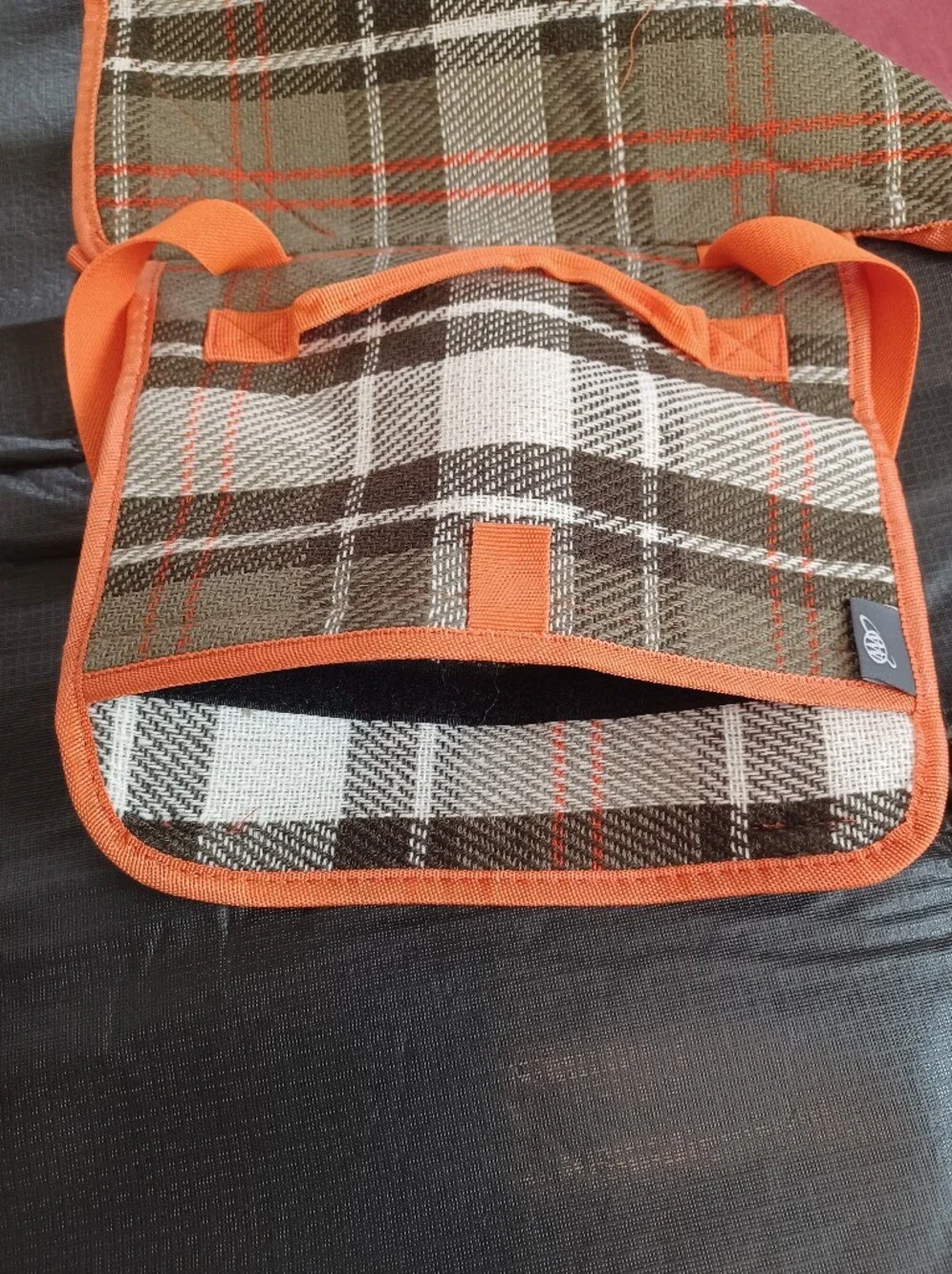 NWOT AAA Picnic Blanket Lightweight Green & Orange Plaid New Large 75